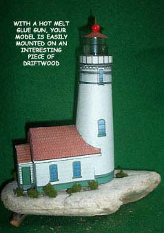 Cape Blanco Lighthouse cardmodel driftwood Fiddlersgreen
